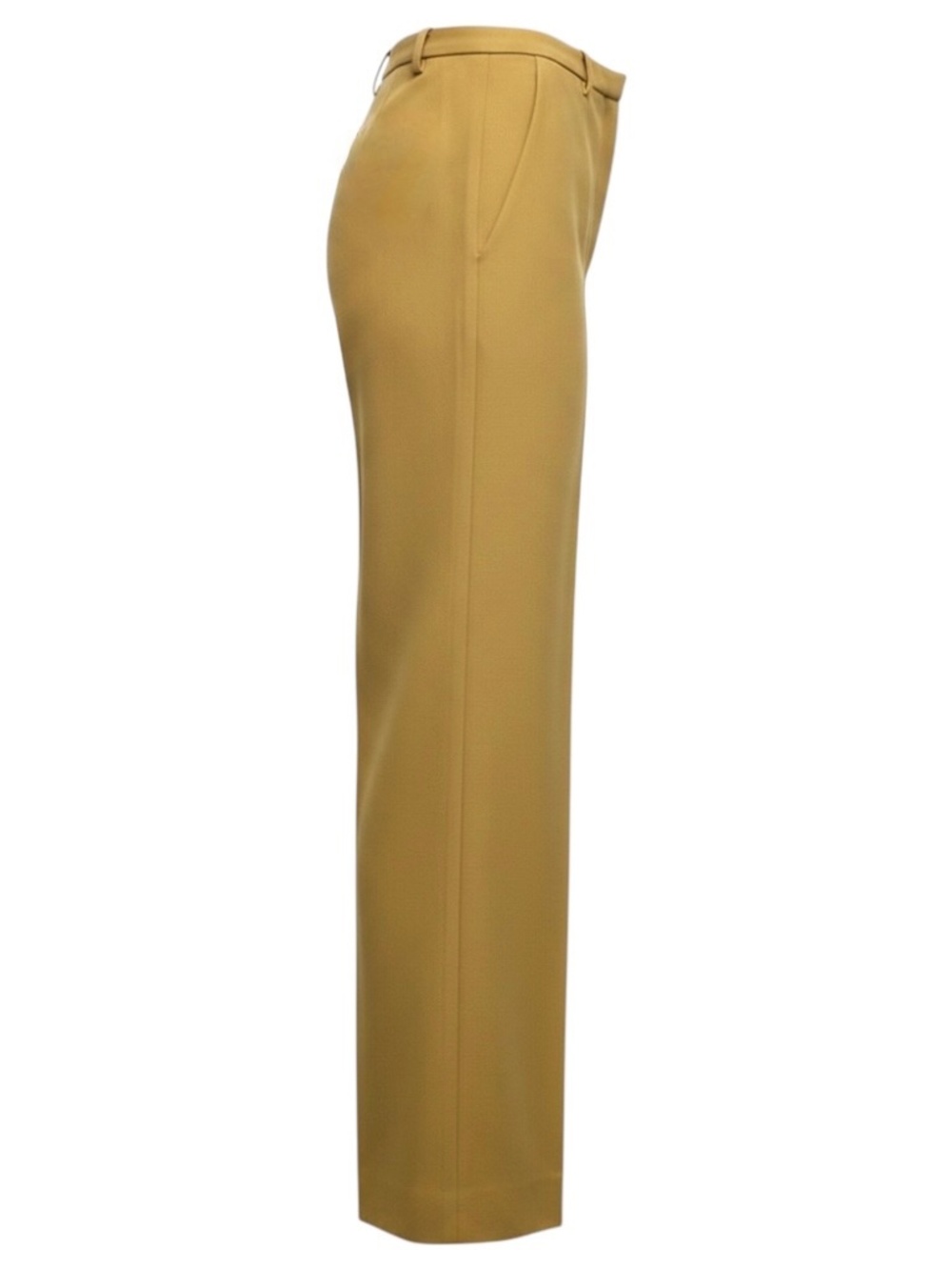 KHAITE TAN WIDE LEG COTTON PANTS / TROUSERS - Picture 2 of 6